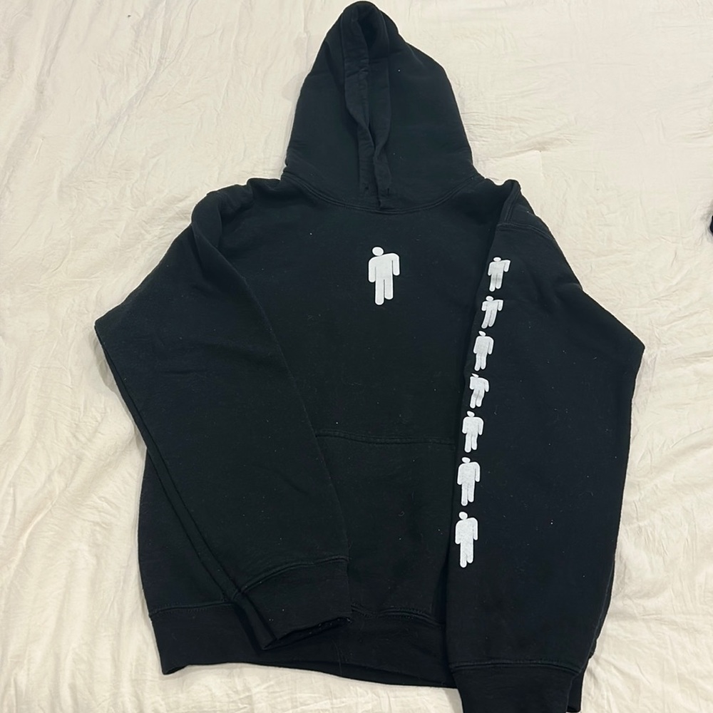 Billie Eilish merchandise. Black hoodie. Size small.